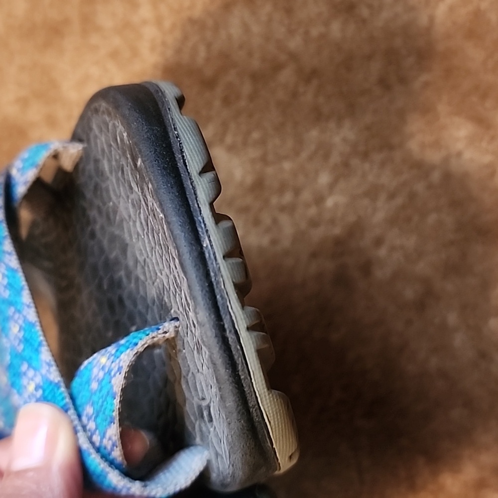 Chaco Classic Z/2 Sandals in Teal purple diamond weave - Picture 5 of 13